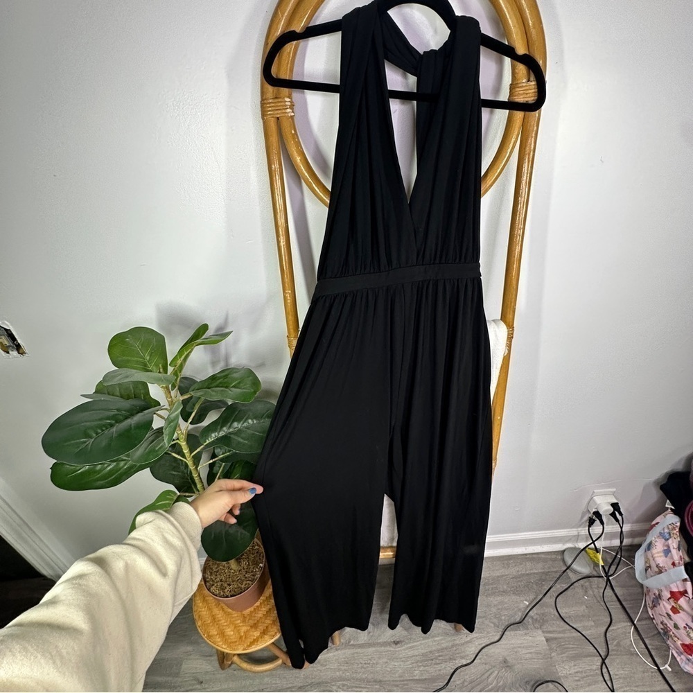 NWT Michael Kors Collection Black Tie Jumpsuit sz 10 - Picture 2 of 5